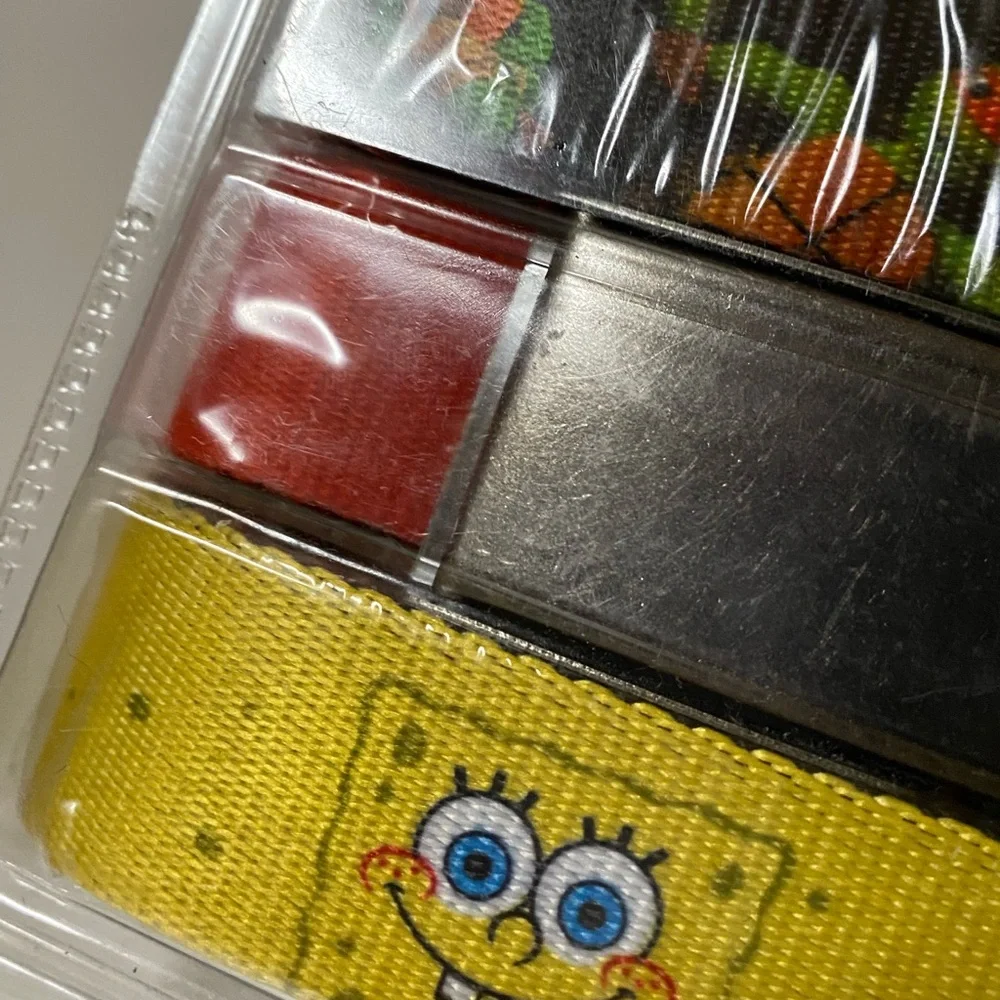 Nickelodeon Belt Youth Boys Interchangeable Clamp TMNT SpongeBob SquarePants